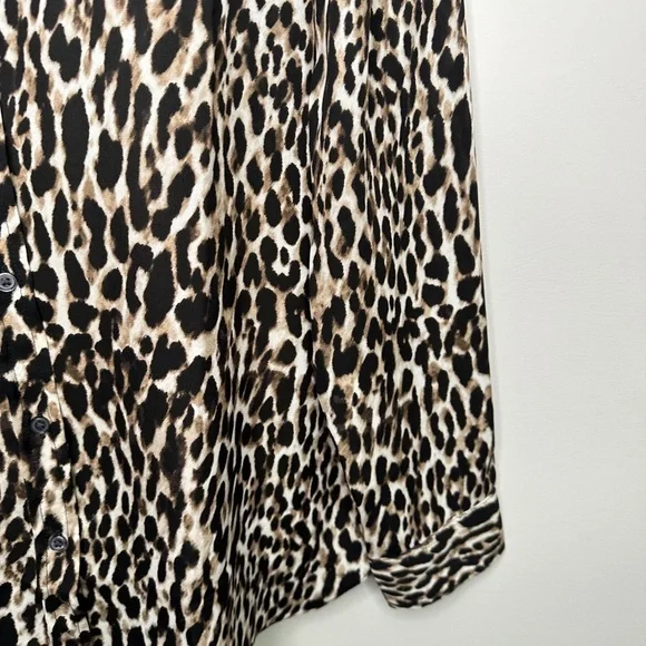 Banana Republic Dillon Classic Fit Long Sleeve Animal Print Medium - Picture 9 of 14